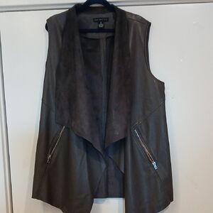 Joan Vass Charcoal Sleeveless Vest
